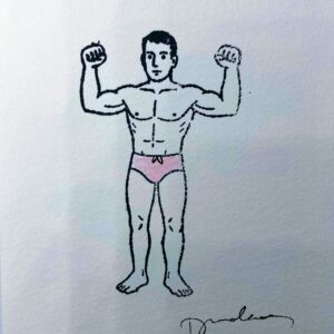 Le beau nageur en slip rose