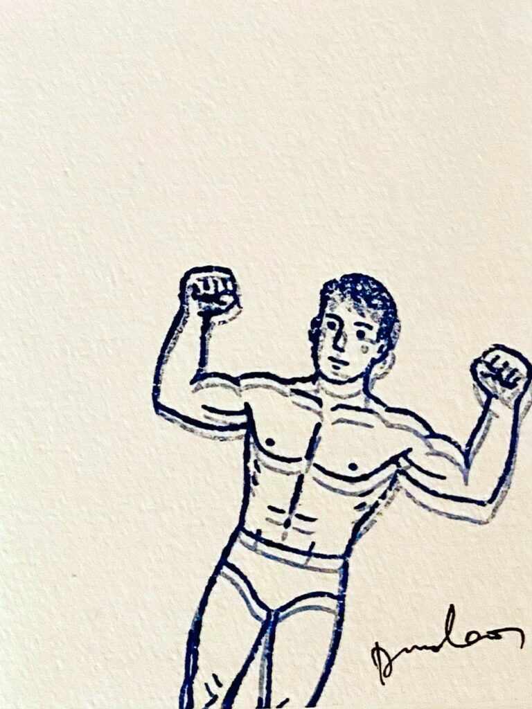Le beau nageur à Pise
